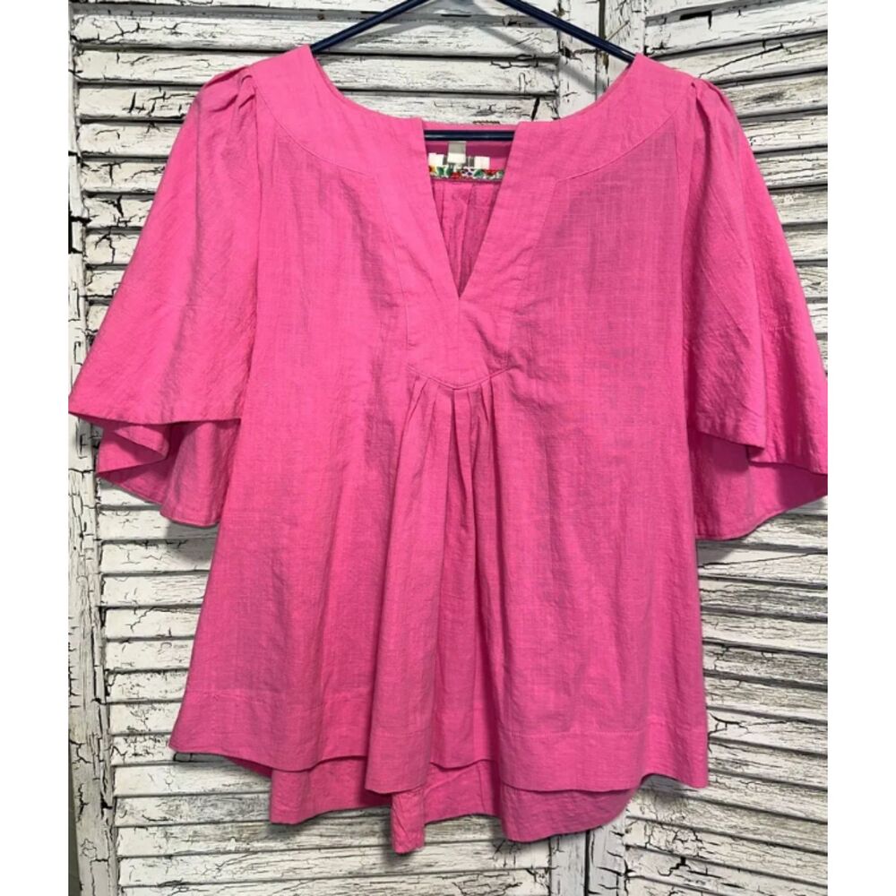 Women's Pink Dolman Sleeve Umgee Top Size Medium